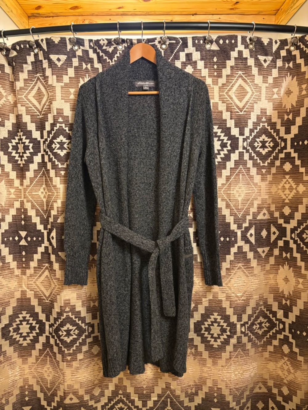 Eddie Bauer Lounge Around Cardigan, With Belt and Pockets, Size Medium - Picture 8 of 14